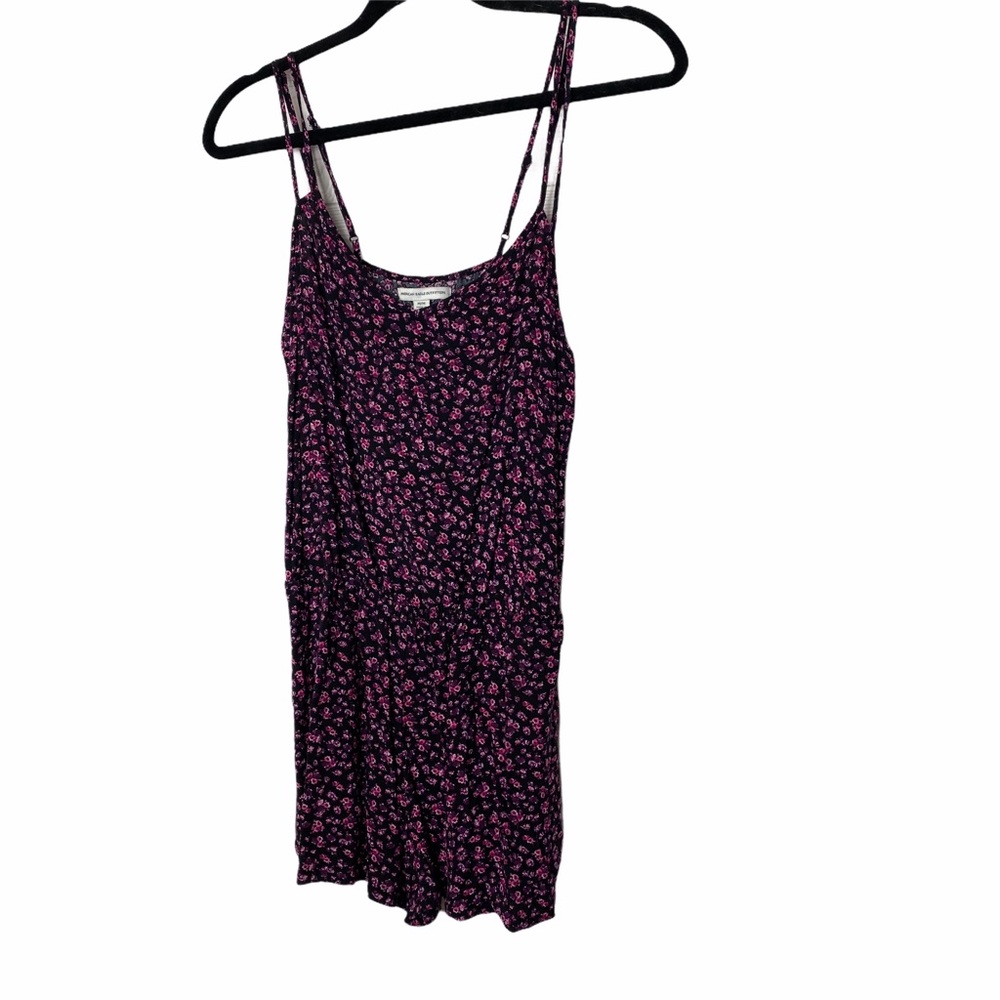 AMERICAN EAGLE Purple Floral Romper Size M…